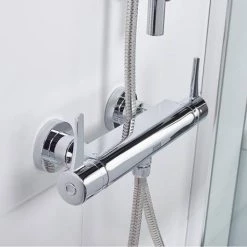 Bristan Design Utility Lever Bar Mixer with Adjustable Riser Kit & Fast Fit Wall Fixings -Shower Sets Shop DUL2 SHXARFF C.ai3 460
