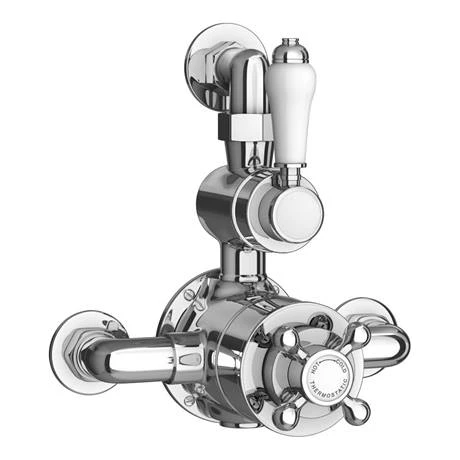 Trafalgar Twin Exposed Thermostatic Shower Pack (inc. Valve, Elbow + Fixed Shower Head) 4 Trafalgar Twin Exposed Thermostatic Shower Pack (inc. Valve, Elbow + Fixed Shower Head) - Image 2