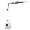 Milan Square Push-Button Concealed Shower Valve with 300x300mm Shower Head + Curved Arm -Shower Sets Shop EGPB01S PK1 P