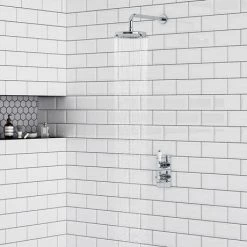 Thames Traditional Shower Package with Concealed Valve + 8" AirTec Head 13 Thames Traditional Shower Package with Concealed Valve + 8" AirTec Head -Shower Sets Shop ESV21 PK d4 460