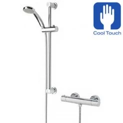 Bristan Frenzy Cool Touch Thermostatic Bar Valve inc. Riser + Multifunction Handset (FZ-SHXVOCTFF-C)