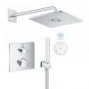 Grohe Grohtherm SmartConnect Square Head & Handset Shower Set 1 Grohe Grohtherm SmartConnect Square Head & Handset Shower Set -Shower Sets Shop GBTSQUHSS n p