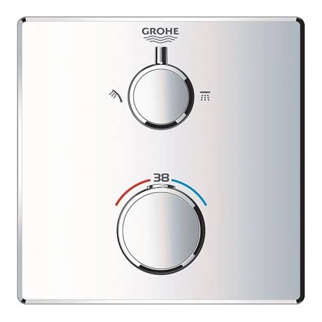 Grohe Grohtherm SmartConnect Square Head & Handset Shower Set 4 Grohe Grohtherm SmartConnect Square Head & Handset Shower Set - Image 2