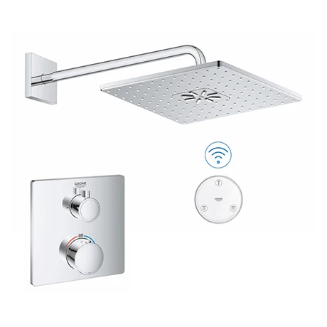 Grohe Grohtherm SmartConnect Square Shower Set 3 Grohe Grohtherm SmartConnect Square Shower Set