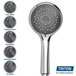 Triton Danzi DuElec 9.5kw Electric Shower - White - GEDADU91 -Shower Sets Shop GEDADU91 D3 460