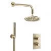 Crosswater MPRO Brushed Brass 2 Outlet 2-Handle Shower Bundle -Shower Sets Shop GTLPRO1510F P