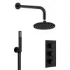 Crosswater MPRO Matt Black 2 Outlet 3-Handle Shower Bundle -Shower Sets Shop GTLPRO2000M P