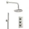 Crosswater MPRO Brushed Stainless Steel Effect 2 Outlet 3-Handle Shower Bundle 1 Crosswater MPRO Brushed Stainless Steel Effect 2 Outlet 3-Handle Shower Bundle -Shower Sets Shop GTLPRO2000V P