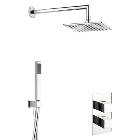 Crosswater Water Square 2 Outlet 2-Handle Shower Bundle 3 Crosswater Water Square 2 Outlet 2-Handle Shower Bundle