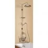 Burlington Anglesey Wall Mounted Angled Bath Shower Mixer w Riser, 9" Rose & Soap Basket -Shower Sets Shop H365 AN L 460