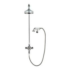 Crosswater - Belgravia Thermostatic Shower Valve with Fixed Head, Handset & Wall Cradle - Nickel 9 Crosswater - Belgravia Thermostatic Shower Valve with Fixed Head, Handset & Wall Cradle - Nickel -Shower Sets Shop HG CRADLEN D1 460
