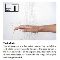 Hansgrohe Croma Select S Vario Thermostatic Shower System with 90cm Shower Slider Rail Kit - 27014400 11 Hansgrohe Croma Select S Vario Thermostatic Shower System with 90cm Shower Slider Rail Kit - 27014400 -Shower Sets Shop Hansgrohe TurboRain 1 460 3