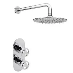 Arezzo Chrome Industrial Style Shower System with Concealed Valve + Head 13 Arezzo Chrome Industrial Style Shower System with Concealed Valve + Head -Shower Sets Shop IS2CHPK d5 460