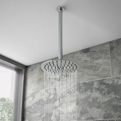 Arezzo Chrome Industrial Style Shower System with Dual Concealed Valve + Ceiling Mounted Head 11 Arezzo Chrome Industrial Style Shower System with Dual Concealed Valve + Ceiling Mounted Head -Shower Sets Shop IS3CHPKDC d3 460