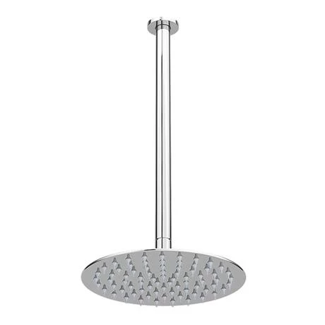 Arezzo Chrome Industrial Style Shower System with Dual Concealed Valve + Ceiling Mounted Head 7 Arezzo Chrome Industrial Style Shower System with Dual Concealed Valve + Ceiling Mounted Head - Image 5