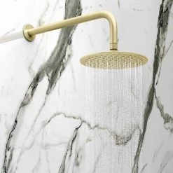 Arezzo Brushed Brass Industrial Style Shower System with Concealed Valve, Head + Handset 12 Arezzo Brushed Brass Industrial Style Shower System with Concealed Valve, Head + Handset -Shower Sets Shop IS4BBPK d4 460
