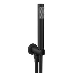 Arezzo Matt Black Industrial Style Shower System with Concealed Valve, Head + Handset -Shower Sets Shop IS4MBPK d45 460