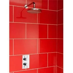 Nuie - Series F II Twin Concealed Thermostatic Shower Valve with Round Shower Head 9 Nuie - Series F II Twin Concealed Thermostatic Shower Valve with Round Shower Head -Shower Sets Shop JTY312CRZRDARM d3 375