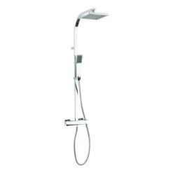 Crosswater - Planet Multifunction Thermostatic Shower Valve with Fixed Head and Shower Kit - MB510SQ
