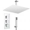 Milan Shower Package (inc. 400x400mm Square Rainfall Shower Head + Wall Mounted Handset) 1 Milan Shower Package (inc. 400x400mm Square Rainfall Shower Head + Wall Mounted Handset) -Shower Sets Shop MCSP01 prod