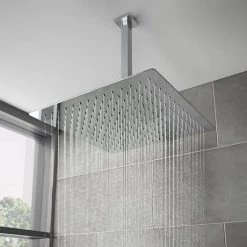 Milan Shower Package (inc. 400x400mm Square Rainfall Shower Head + Wall Mounted Handset) -Shower Sets Shop MCSP01 d6 460