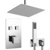 Milan Square Push-Button Ceiling Mounted Shower Pack (with Handset + Rainfall Shower Head) 1 Milan Square Push-Button Ceiling Mounted Shower Pack (with Handset + Rainfall Shower Head) -Shower Sets Shop MIL PB PK3 p