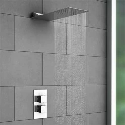 Milan Square Shower Package with Concealed Valve + Flat Fixed Shower Head