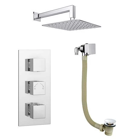 Milan 2 Outlet Shower System (Fixed Shower Head + Overflow Bath Filler) 8 Milan 2 Outlet Shower System (Fixed Shower Head + Overflow Bath Filler) - Image 6