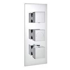 Milan 400mm LED Square Shower Package with Concealed Valve + Handset -Shower Sets Shop MIL400PK2 d4 460