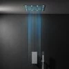 Milan 400mm LED Square Shower Package with Concealed Valve + Handset -Shower Sets Shop MIL400PK2 p