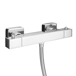 Milan Bar Shower Package w. Flat Minimalist Slider Handset Kit -Shower Sets Shop MMBSFT1 d4 460