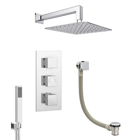Milan Shower Package (Rainfall Wall Mounted Head, Handset + Freeflow Bath Filler) 8 Milan Shower Package (Rainfall Wall Mounted Head, Handset + Freeflow Bath Filler) - Image 6
