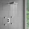 Milan Concealed Thermostatic Valve with Diverter, Fixed Shower Head + 4 Body Jets -Shower Sets Shop MVDPK1 prod