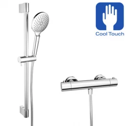 Monza Cool Touch Thermostatic Bar Valve + Slider Rail Kit