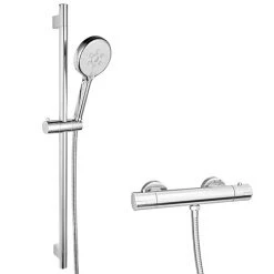 Monza Bar Shower Package with Valve + Slider Rail Kit