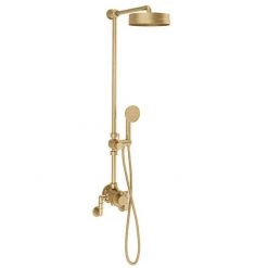 Crosswater MPRO Industrial Multifunction Shower Valve - Unlacquered Brushed Brass - PRI_SLIDERUB