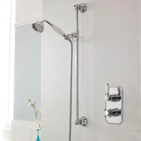 Nuie Edwardian Twin Concealed Thermostatic Shower Valve & Slider Rail Kit 3 Nuie Edwardian Twin Concealed Thermostatic Shower Valve & Slider Rail Kit