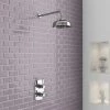 Nuie Edwardian Twin Concealed Thermostatic Shower Valve with 8" Apron Fixed Head 1 Nuie Edwardian Twin Concealed Thermostatic Shower Valve with 8" Apron Fixed Head -Shower Sets Shop Premier Edwardian Twin Concealed Thermostatic Shower Valve with 8 Apron Fixed Head n p