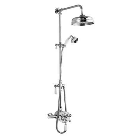 Nuie Victorian Exposed Valve inc. Rigid Riser Kit, Diverter, 8" Shower Rose & Handset 3 Nuie Victorian Exposed Valve inc. Rigid Riser Kit, Diverter, 8" Shower Rose & Handset