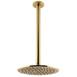 Arezzo Brushed Brass Round Shower Package with Concealed Valve + Ceiling Mounted Head -Shower Sets Shop RD2BBPKCM detail1 460