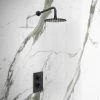 Arezzo Matt Black Round Shower Package with Concealed Valve + Head 1 Arezzo Matt Black Round Shower Package with Concealed Valve + Head -Shower Sets Shop RD2BLKPK n p