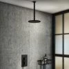 Arezzo Matt Black Round Shower Package with Concealed Valve + Ceiling Mounted Head 1 Arezzo Matt Black Round Shower Package with Concealed Valve + Ceiling Mounted Head -Shower Sets Shop RD2BLKPKCM n p