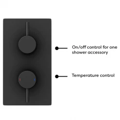Arezzo Matt Black Round Shower Package with Concealed Valve + Head 12 Arezzo Matt Black Round Shower Package with Concealed Valve + Head -Shower Sets Shop RD2BLKPK n d2 460