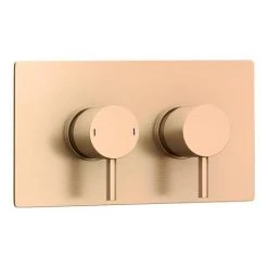 Arezzo Brushed Bronze Round Shower Package with Concealed Valve + Head -Shower Sets Shop RD2BZPK d2 460