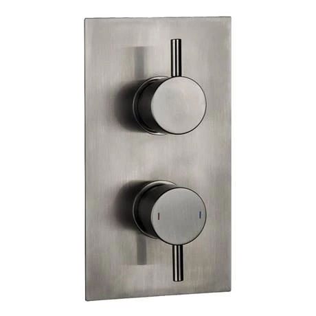 Arezzo Gunmetal Grey Round Shower Package with Concealed Valve + Head 4 Arezzo Gunmetal Grey Round Shower Package with Concealed Valve + Head - Image 2
