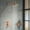 Arezzo Rose Gold Round Shower Package with Concealed Valve + Head -Shower Sets Shop RD2RGPK n p