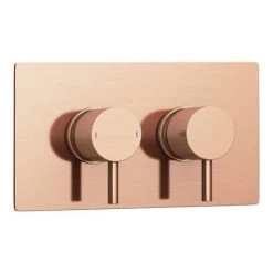 Arezzo Rose Gold Round Shower Package with Concealed Valve + Ceiling Mounted Head -Shower Sets Shop RD2RGPKCM detail3 460