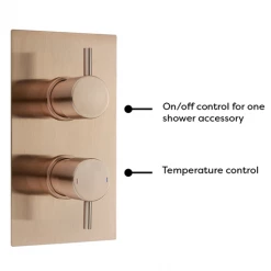 Arezzo Rose Gold Round Shower Package with Concealed Valve + Head -Shower Sets Shop RD2RGPK detail3 460