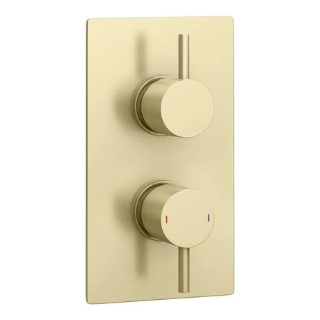 Arezzo Brushed Brass Twin Concealed Shower Valve inc. 300mm Head + Ceiling Mounted Arm 8 Arezzo Brushed Brass Twin Concealed Shower Valve inc. 300mm Head + Ceiling Mounted Arm - Image 6