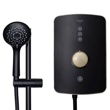 Triton Amala 9.5kw Electric Shower - Black/Brushed Brass - REAMA97 4 Triton Amala 9.5kw Electric Shower - Black/Brushed Brass - REAMA97 - Image 2
